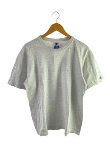 Champion◆Tシャツ/L/コットン/GRY/無地