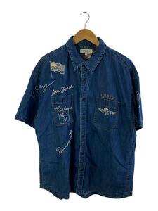 AVIREX◆SHORT SLEEVE DENIM HAND CRAFT SHIRTS/XXL/デニム/IDG/6125115