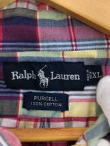 RALPH LAUREN◆PURCELL/プルオーバー半袖シャツ/XL/コットン/マルチカラー/チェック//_画像3