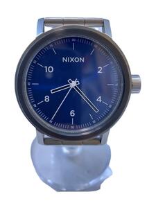 NIXON◆クォーツ腕時計/アナログ/ステンレス/NVY/SLV/SS/A1192//