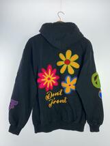 X-LARGE◆22AW/FLOWER PULLOVER HOODED SWEパーカー/M/コットン/BLK/101224012009_画像2