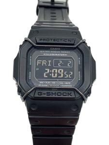 CASIO◆クォーツ腕時計・G-SHOCK/デジタル/ラバー/BLK/BLK/SS//