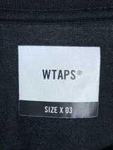 WTAPS◆長袖Tシャツ/3/コットン/BLK//_画像3