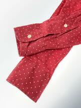 individualized shirts◆長袖シャツ/14.5/コットン/RED/ドット/usa製//_画像5