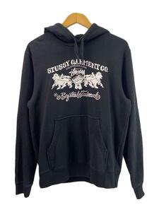 STUSSY◆パーカー/L/コットン/BLK//