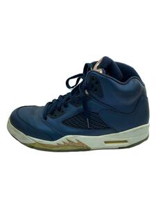 NIKE◆AIR JORDAN 5 RETRO/エアジョーダンレトロ/ネイビー/136027-416/28cm/NVY//