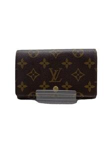 LOUIS VUITTON◆ポルト・モネ・ビエ・トレゾール_モノグラム・キャンバス_BRW/PVC/BRW/レディース//