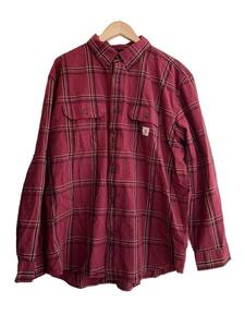 Carhartt◆長袖シャツ/XL/コットン/レッド/チェック/TW4447-M//