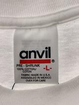 ANVIL◆Tシャツ/L/コットン/WHT/プリント_画像3