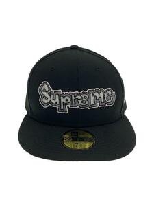 Supreme◆Gonz Logo Newera/キャップ/7 3/8/コットン/BLK/メンズ