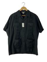 ROMANI/キューバシャツ/半袖シャツ/XL/ポリエステル/ブラック_画像1