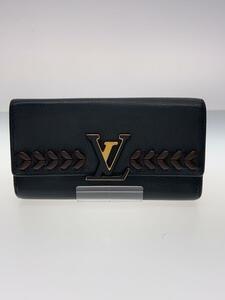 LOUIS VUITTON◆ポルト・フォイユ・カプシーヌ_パルナセア_BLK/牛革/BLK/メンズ