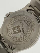 SWISS MILITARY WATCH◆クォーツ腕時計/アナログ/ステンレス/WHT/SLV//_画像3