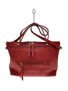 LOUIS VUITTON◆バスティーユMM_モノグラム・アンプラント_RED/レザー/RED