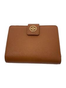 TORY BURCH◆2つ折り財布/レザー/キャメル/レディース