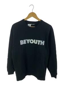 WIND AND SEA◆スウェット/L/コットン/BLK/WDS-BYT-21-02/BEYOUTH CREW NECK