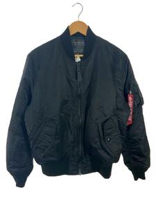 ALPHA INDUSTRIES◆フライトジャケット/S/ナイロン/BLK/TA0410-9001