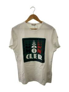 MONCLER◆Tシャツ/L/コットン/WHT/プリント/F10918C71010/肩色移り有