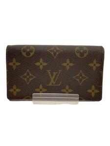 LOUIS VUITTON◆2つ折り財布/レザー/BRW/総柄/レディース/M61730