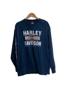HARLEY DAVIDSON◆長袖Tシャツ/XL/コットン/NVY