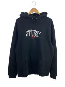 STUSSY◆パーカー/XL/コットン/BLK/無地/胸刺繍ロゴ