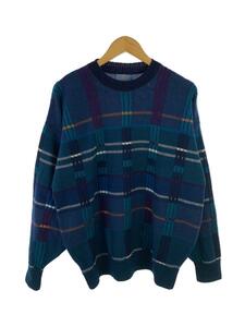 PENDLETON◆セーター(厚手)/L/アクリル/BLU/総柄