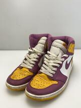 NIKE◆Air Jordan 1 High OG Brotherhood/28cm/YLW/レザー/555088-706_画像2