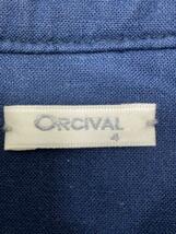 ORCIVAL◆ネルシャツ/4/ウール/NVY/無地/ORC-8330_画像4