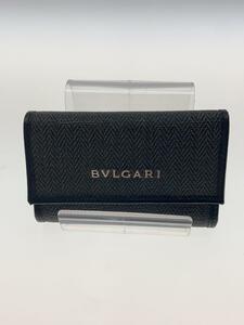 BVLGARI◆キーケース/-/GRY/総柄/メンズ