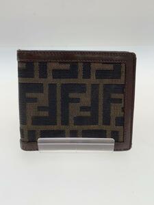 FENDI◆2つ折り財布/-/BRW/総柄/メンズ