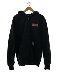 Carhartt◆ジップパーカー/L/コットン/BLK/無地/ts0614-m