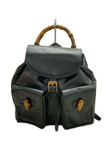 GUCCI* rucksack _ bamboo _ leather _ black / leather /BLK