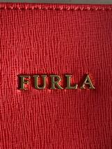 FURLA◆ハンドバッグ/レザー/RED/無地_画像5