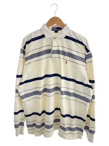 POLO RALPH LAUREN◆長袖シャツ/XL/コットン/WHT/ボーダー