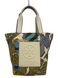 TORY BURCH◆トートバッグ/ナイロン/マルチカラー/総柄/トリーバーチ/内側汚れ有