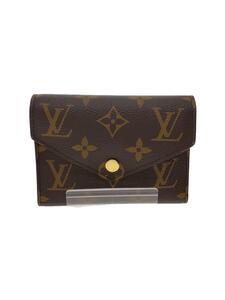 LOUIS VUITTON◆ポルト・フォイユ・ヴィクトリーヌ_モノグラム・キャンバス_BRW/PVC/BRW/レディース