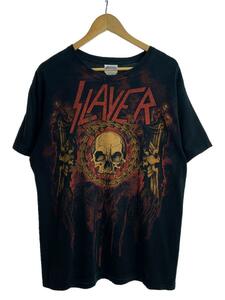 Hanes◆SLAYER/Tシャツ/コットン/BLK/プリント