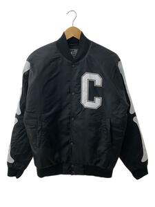 CHALLENGER◆NYLON BONE JACKET/スタジャン/M/ナイロン/BLK/CLG-JK 020-008