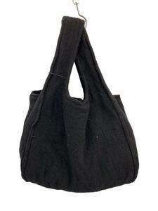 BLACK COMME des GARCONS◆23AW/wool tote bag/トートバッグ/ウール/BLK/無地/1L-K201