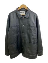 Schott◆LAMB LEATHER COVERALL/カバーオール/XL/羊革/BLK/無地/3111050_画像1