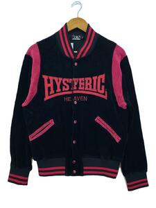 HYSTERIC GLAMOUR◆17AW/ベロア/アップリケ ジャケット/M/コットン/BLK/02173CJ05//