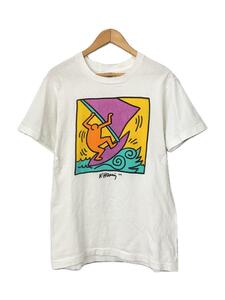 Keith Haring◆Tシャツ/M/コットン/WHT/90s/usa製/POP SHOP//