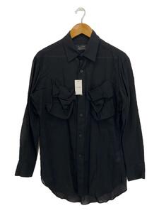 YOHJI YAMAMOTO◆長袖ブラウス/1/コットン/BLK/FG-B89-004/シアー//