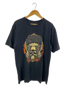 HARLEY DAVIDSON◆Tシャツ/L/コットン/BLK/プリント/ハーレーダヴィッドソン/メキシコ製