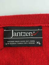 Jantzen◆80s/デッドストック/アクリルニット/セーター(薄手)/XL/アクリル/RED/無地_画像3