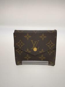 LOUIS VUITTON◆ポルト・モネ・ビエ・カルト・クレディ_モノグラム・キャンバス_BRW/PVC/BRW/レディース