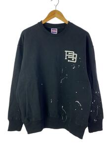 ROTTWEILER◆R.W PAINTED SWEATER/スウェット/L/コットン/BLK/RW24S0514