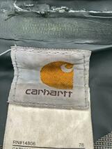 Carhartt◆PVCラバ-ジャケット/使用感有/フロント部分穴空き有/L/GRY//_画像3