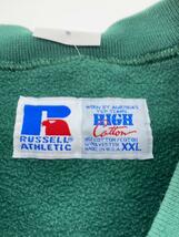 RUSSELL ATHLETIC◆スウェット/XXL/コットン/GRN/90s/USA製/前V/HIGH COTTON//_画像3