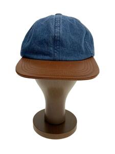 COMESANDGOES◆vendor別注/DENIM LEATHER CAP/キャップ/FREE/デニム/BLU/メンズ